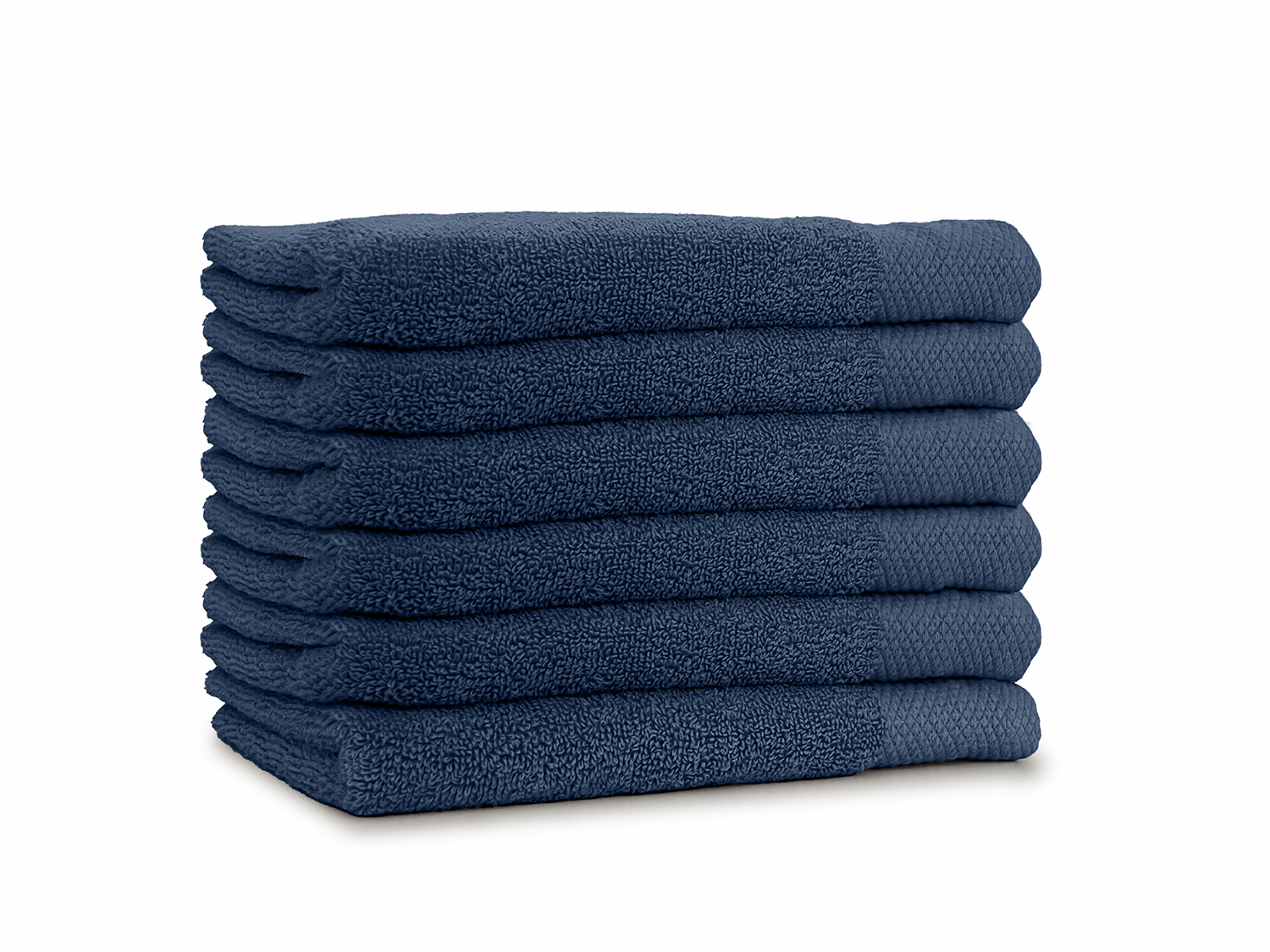 LINNICK Diamond Badstof Handdoek 50x100cm - ocean blue - set van 10