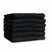 LINNICKVelours Handdoek  Katoen 50x100cm - black - Set van 6