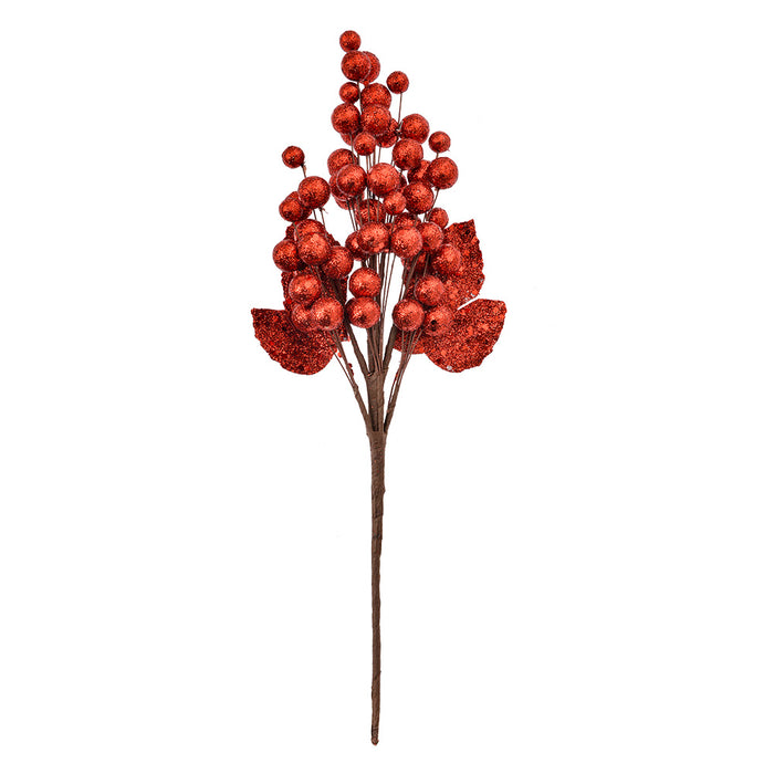 Clayre & Eef Decoratie Tak 34 cm Rood Kunststof