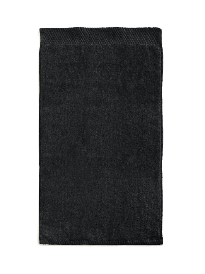 LINNICKVelours Handdoek  Katoen 60x110cm - black - Set van 4