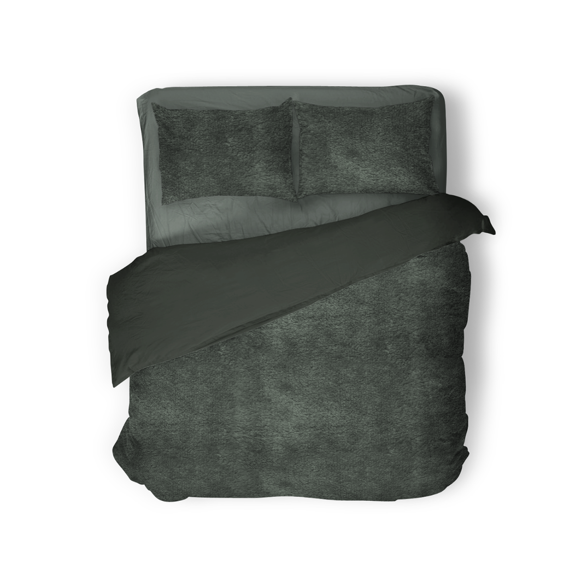 Eleganzzz Dekbedovertrek Flanel Fleece - green