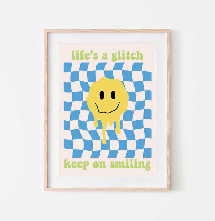 Wallified - Life's A Glitch Poster - Wallified - Tekst - Poster  -