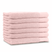 LINNICK Diamond Badstof Handdoek 60x110cm - light pink - set van 6