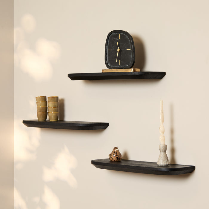 Starfurn Wandplank Gusta Black | 60 cm | Set van 3