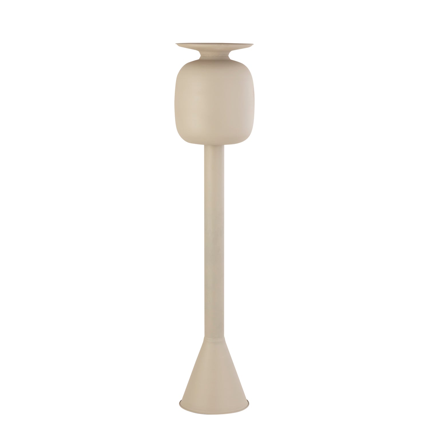 PTMD Dainah Cream Iron Pot On Long Base Large