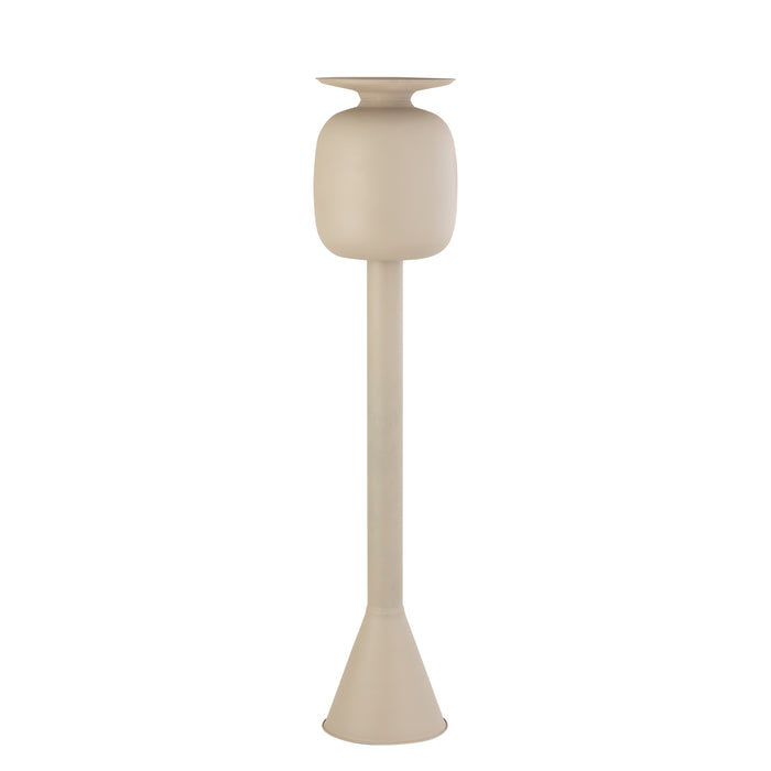 PTMD Dainah Cream Iron Pot On Long Base Large