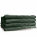 LINNICKVelours Badlaken  Katoen 70x140cm - olive green - Set van 4