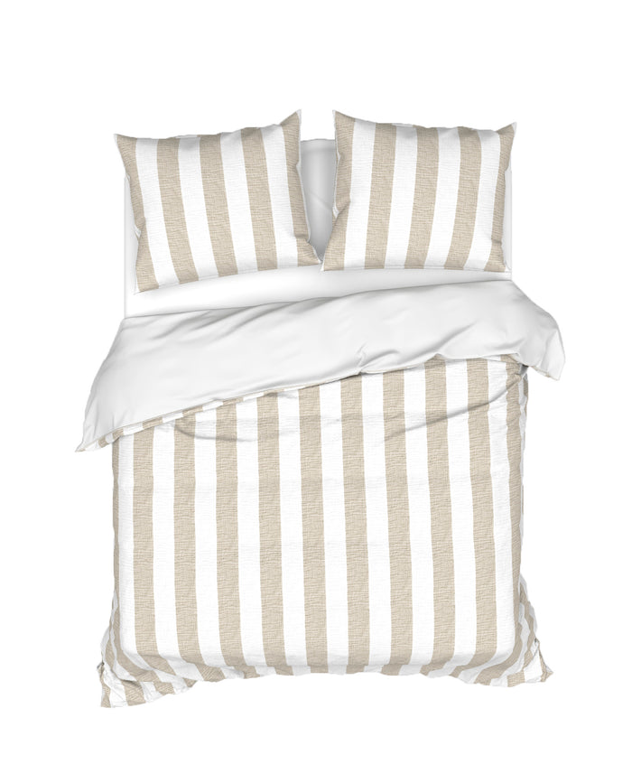 Heckett Lane Dekbedovertrek Mousseline Katoen Quinn - desert sand