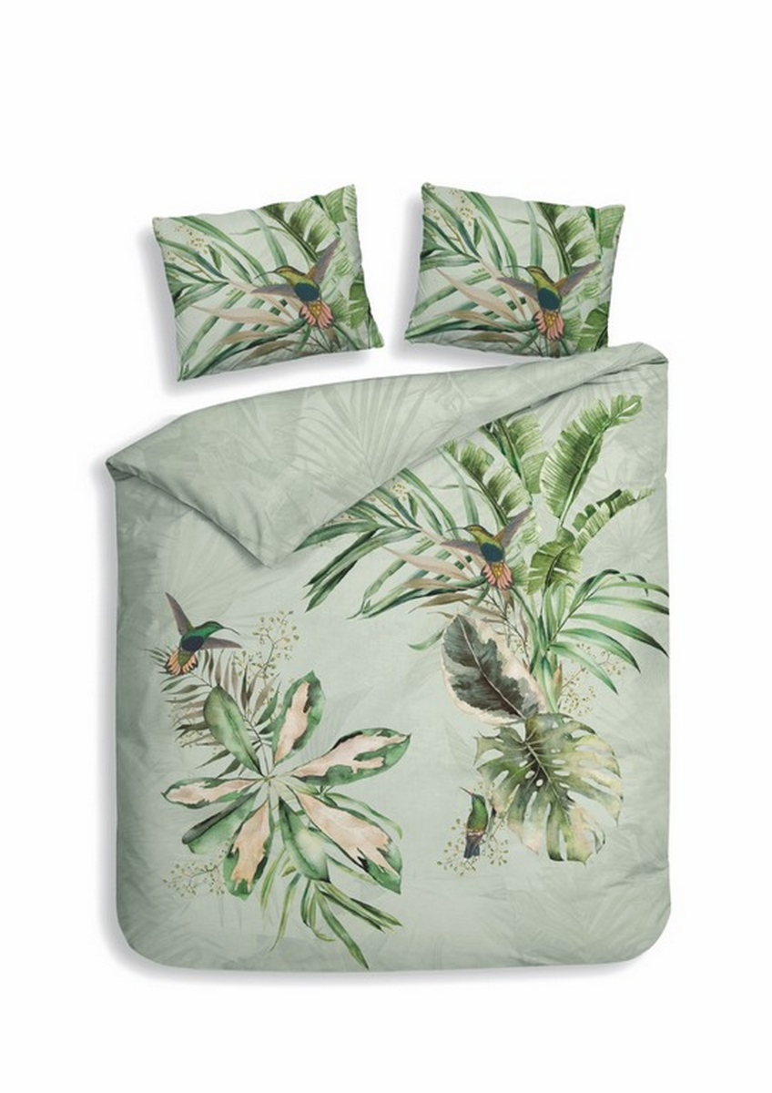 Heckett Lane Dekbedovertrek Katoen Satijn Ciungla - green