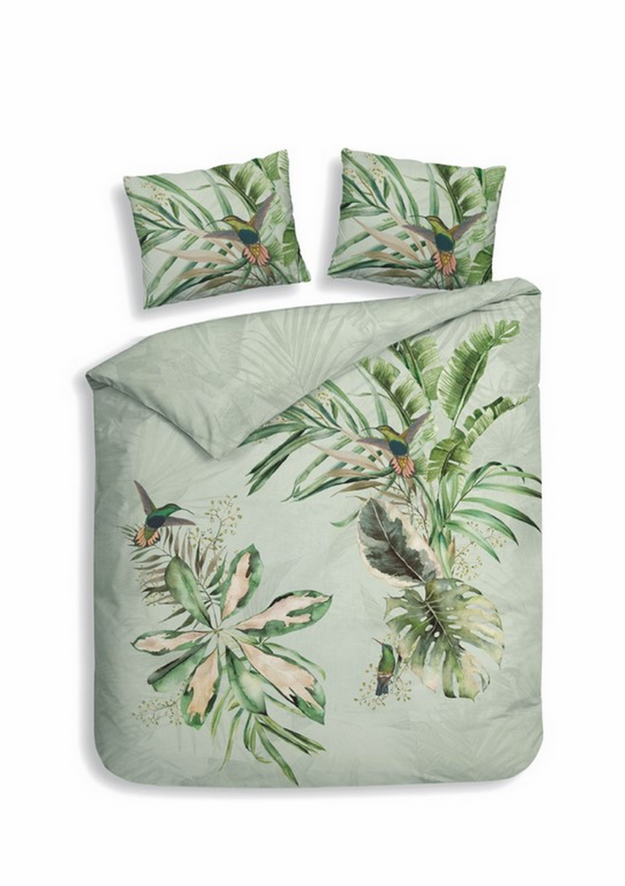 Heckett Lane Dekbedovertrek Katoen Satijn Ciungla - green