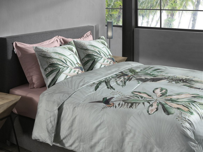 Heckett Lane Dekbedovertrek Katoen Satijn Ciungla - green