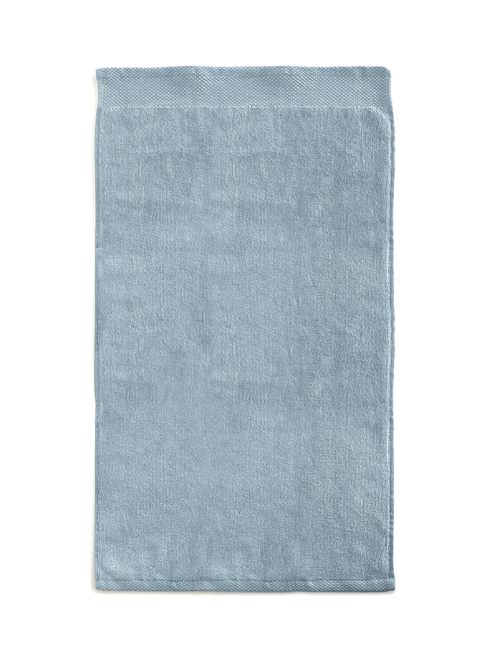 LINNICKVelours Handdoek  Katoen 60x110cm - denim - Set van 4