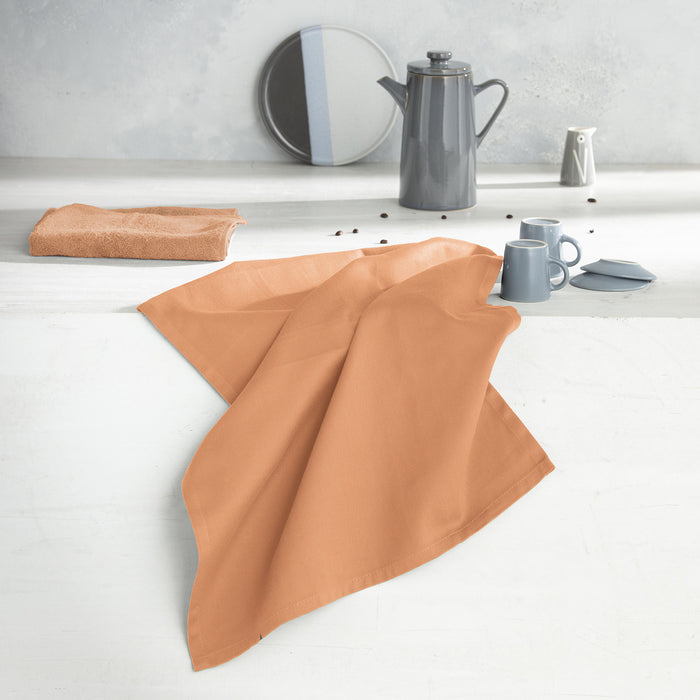 DDDDD theedoek Logo - 60x65 cm - pastel peach - 6 stuks