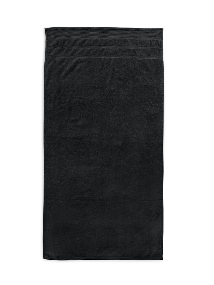 LINNICKVelours Badlaken  Katoen 70x140cm - black - Set van 4