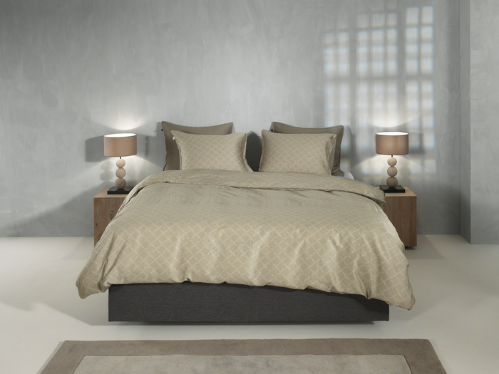 Zo Home Dekbedovertrek Katoen Satijn Linea di Satinado - forest sand