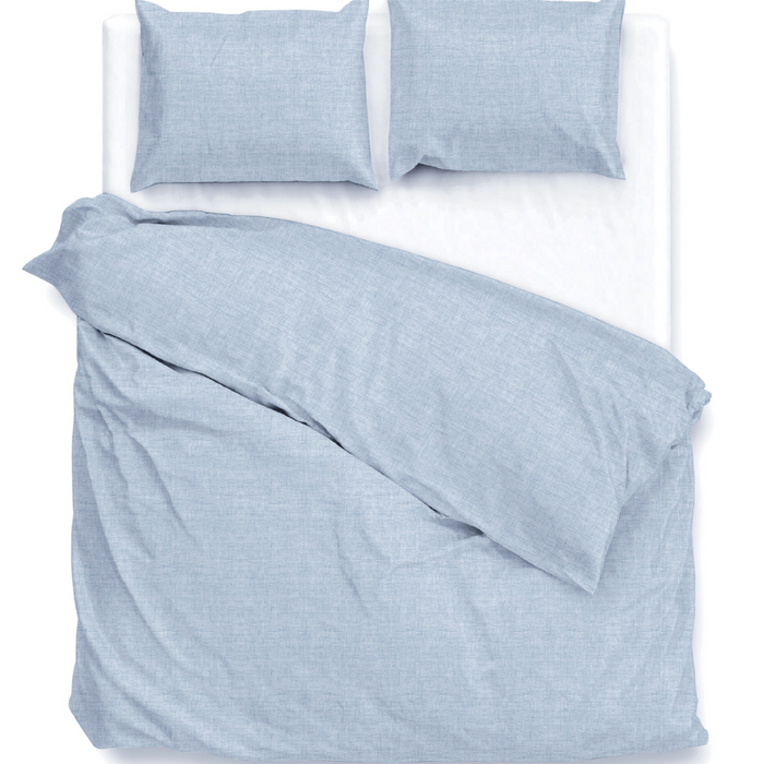 Zo Home Dekbedovertrek Katoen Lino Linnen Look - sky blue