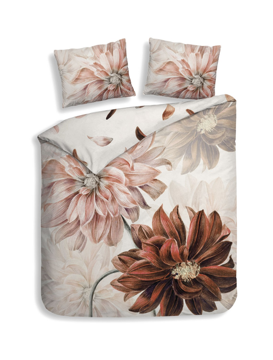 Heckett Lane Dekbedovertrek Katoen Dobby Flori - off white