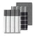 Theedoeken, Set van 3, Zwart, Katoen, 65 x 45 x 0.2 cm - Kela | Pasado