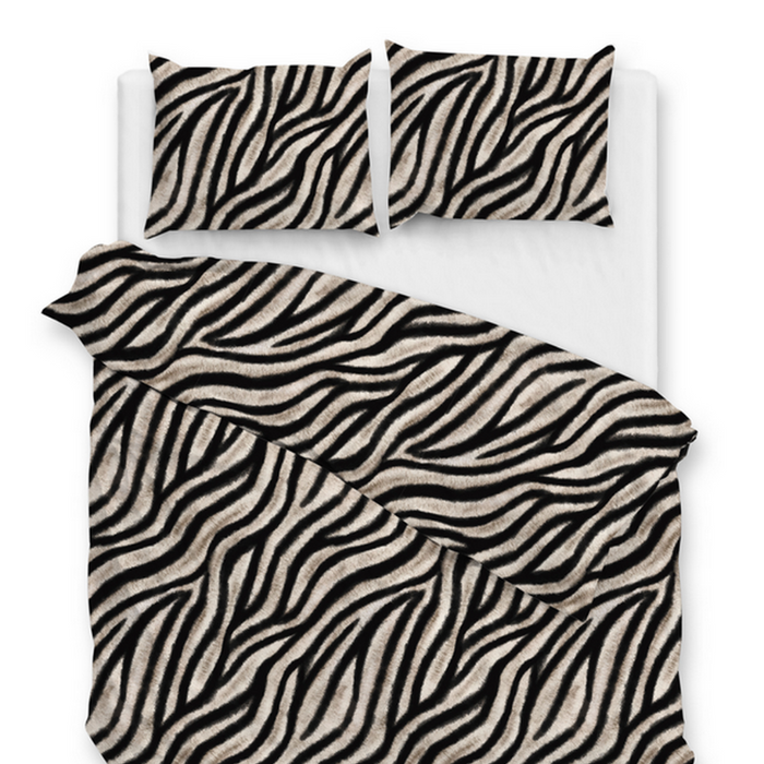 Zo Home Dekbedovertrek Flanel Zebrato - natural