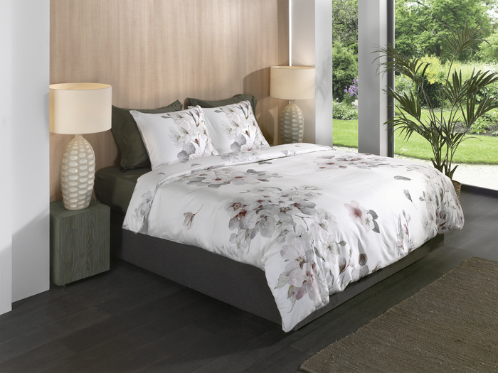 Heckett Lane Dekbedovertrek Katoen Satijn Fai - off white