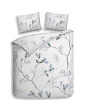 Heckett Lane Dekbedovertrek Katoen Clip Sheared white Leafy - white