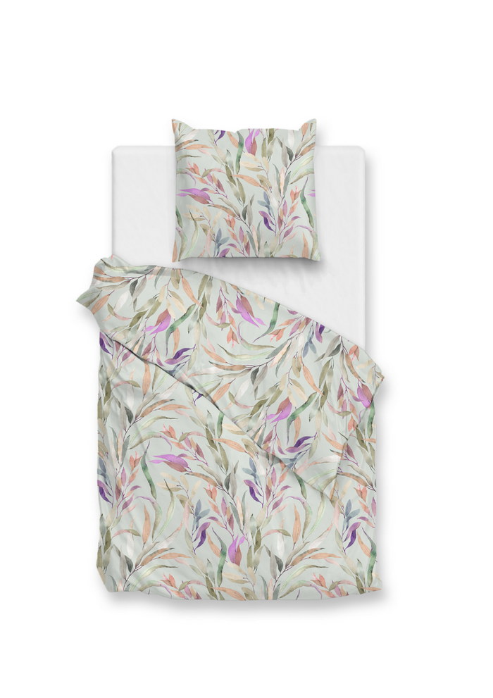 Zo Home Dekbedovertrekset Katoen Satijn Tia - green