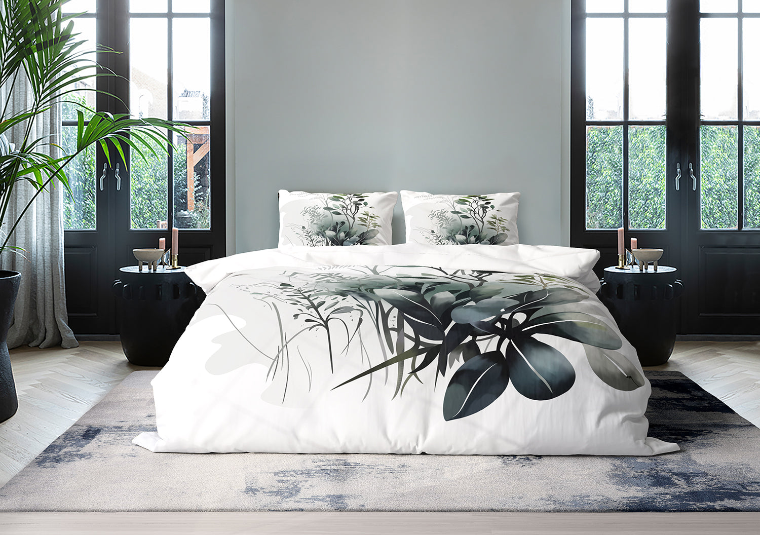 Eleganzzz Dekbedovertrek Micropercal Green Oasis - green