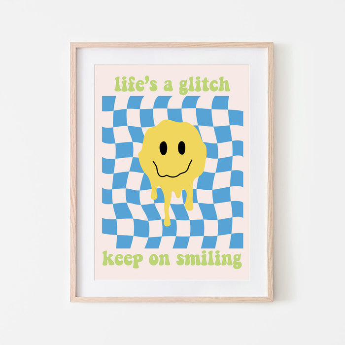 Wallified - Life's A Glitch Poster - Wallified - Tekst - Poster  -