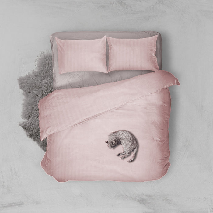 Eleganzzz Dekbedovertrek Hotel Kwaliteit Satijn Streep blush