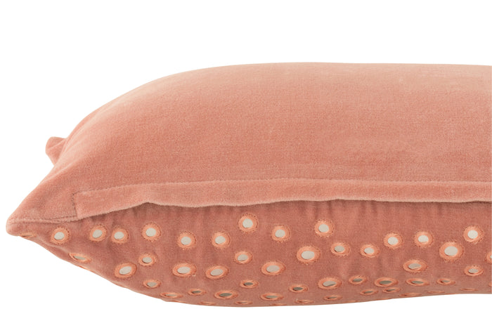 J-line - Kussen Spiegel Rechthoek Katoen Roze|zilver - 45x45x4cm