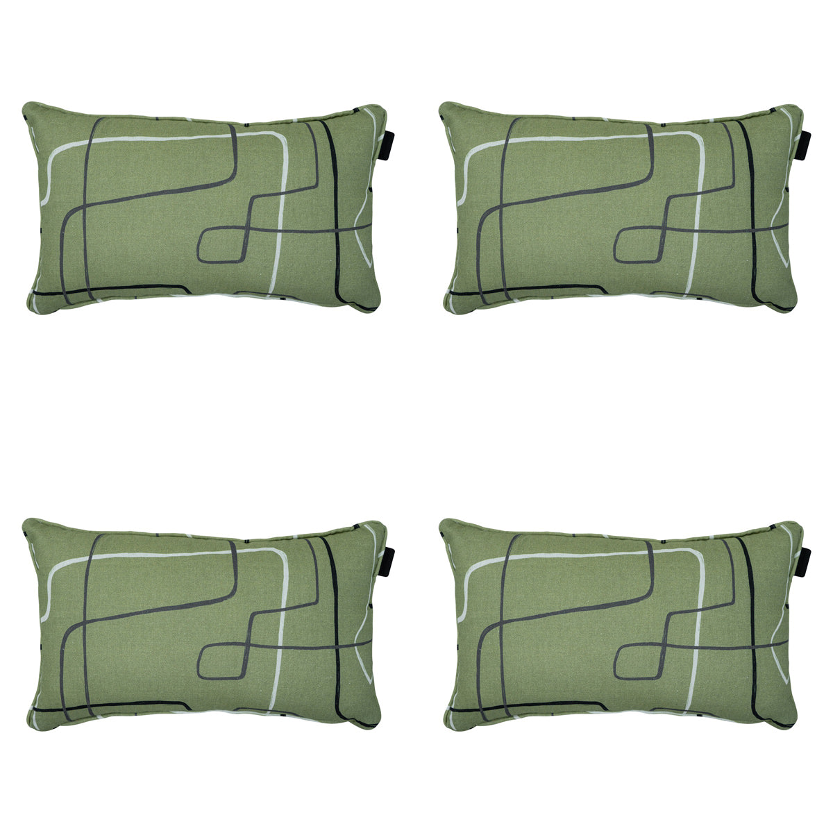 Madison -  Sierkussen Joah sage - Ca. 30x50 cm - Set van 4