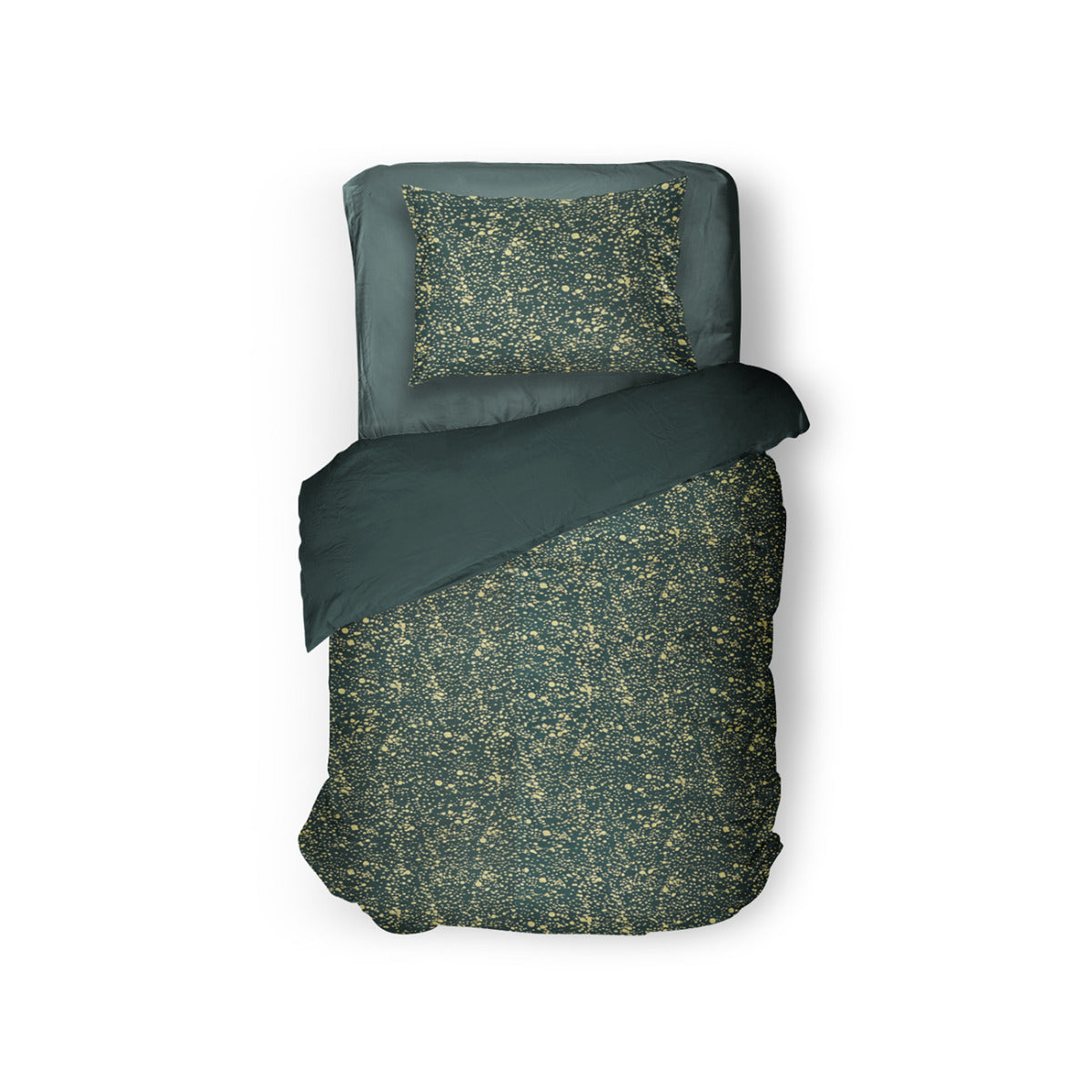 Eleganzzz Dekbedovertrek Foil Velvet - green