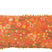 J-line - Kussen Rechthoek Bloemen+pompoms Fluweel Oranje - 65x35x15cm