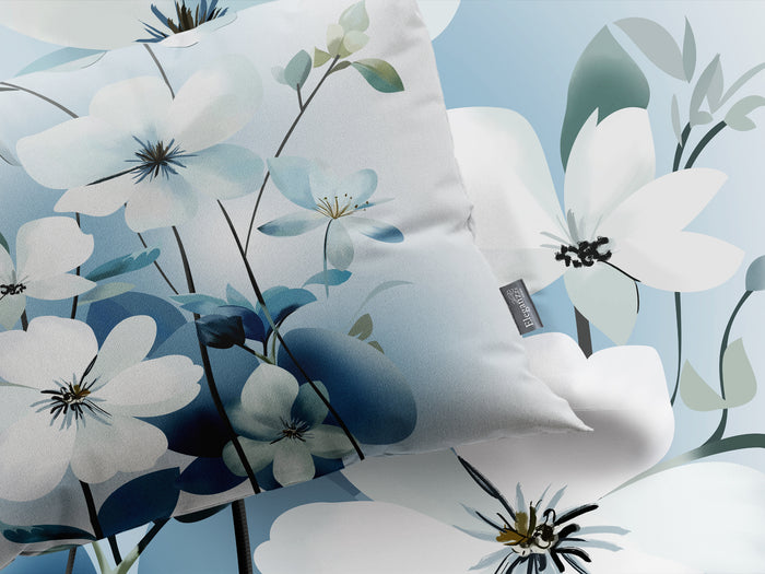 Eleganzzz Dekbedovertrek Micropercal Bouquet of Dreams - blue