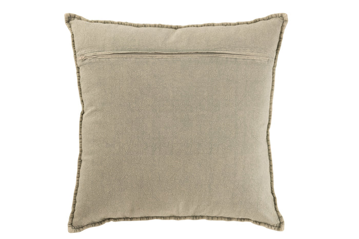 J-line - Kussen Motief Katoen|polyester Muntgroen - 50x50x12cm