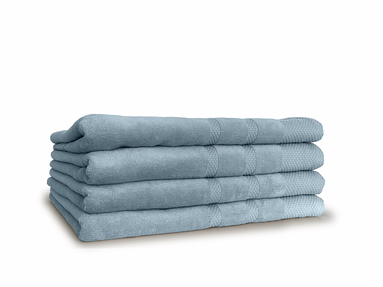 LINNICKVelours Badlaken  Katoen 70x140cm - denim - Set van 4