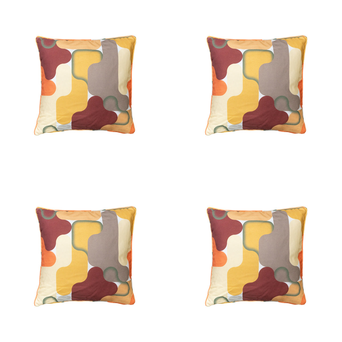 Madison -  Sierkussen Grafi bordo - Ca. 50x50 cm - Set van 4