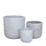 PTMD Matija White Round Ceramic Pot Rough Finish SV3
