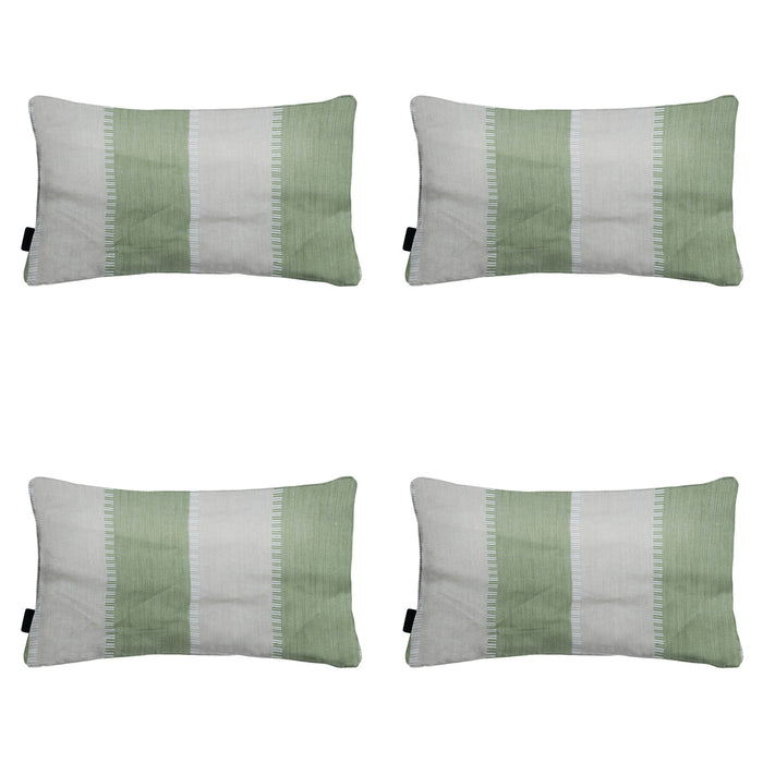 Madison -  Sierkussen Banda kaki - Ca. 30x50 cm - Set van 4