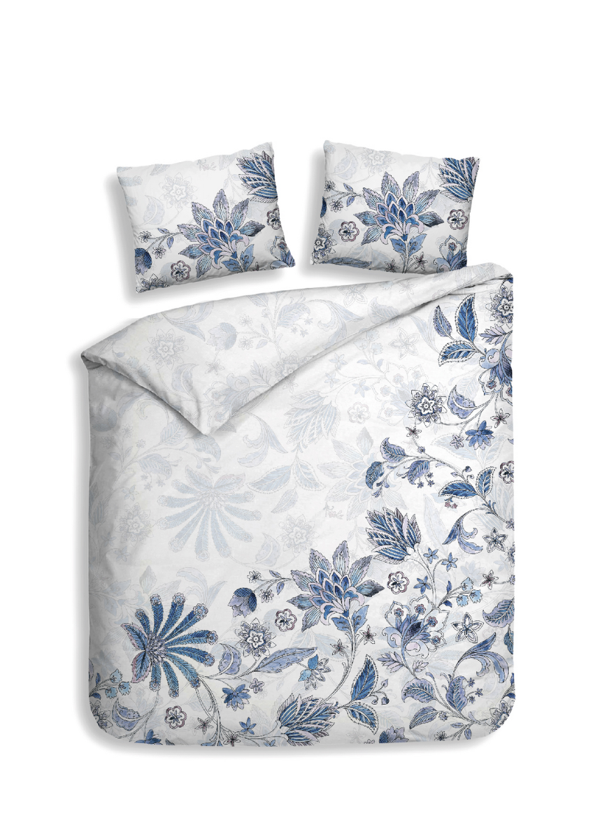 Heckett Lane Dekbedovertrek Katoen Satijn Asia - white