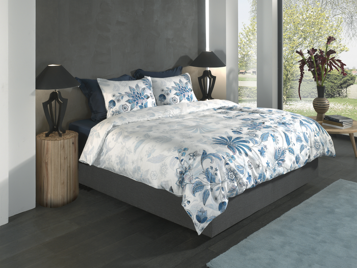 Heckett Lane Dekbedovertrek Katoen Satijn Asia - white