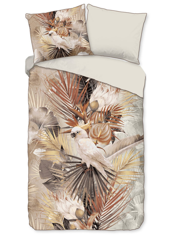 Descanso Dekbedovertrek Biologische Katoen Satijn Pippa - sand