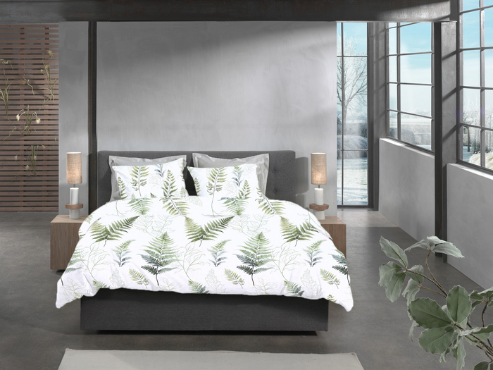 Heckett Lane Dekbedovertrek Flanel Zeno - white