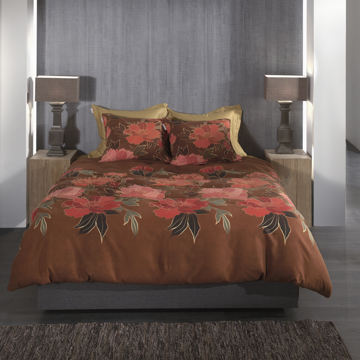 Heckett Lane Dekbedovertrek Flanel Francesco - orange