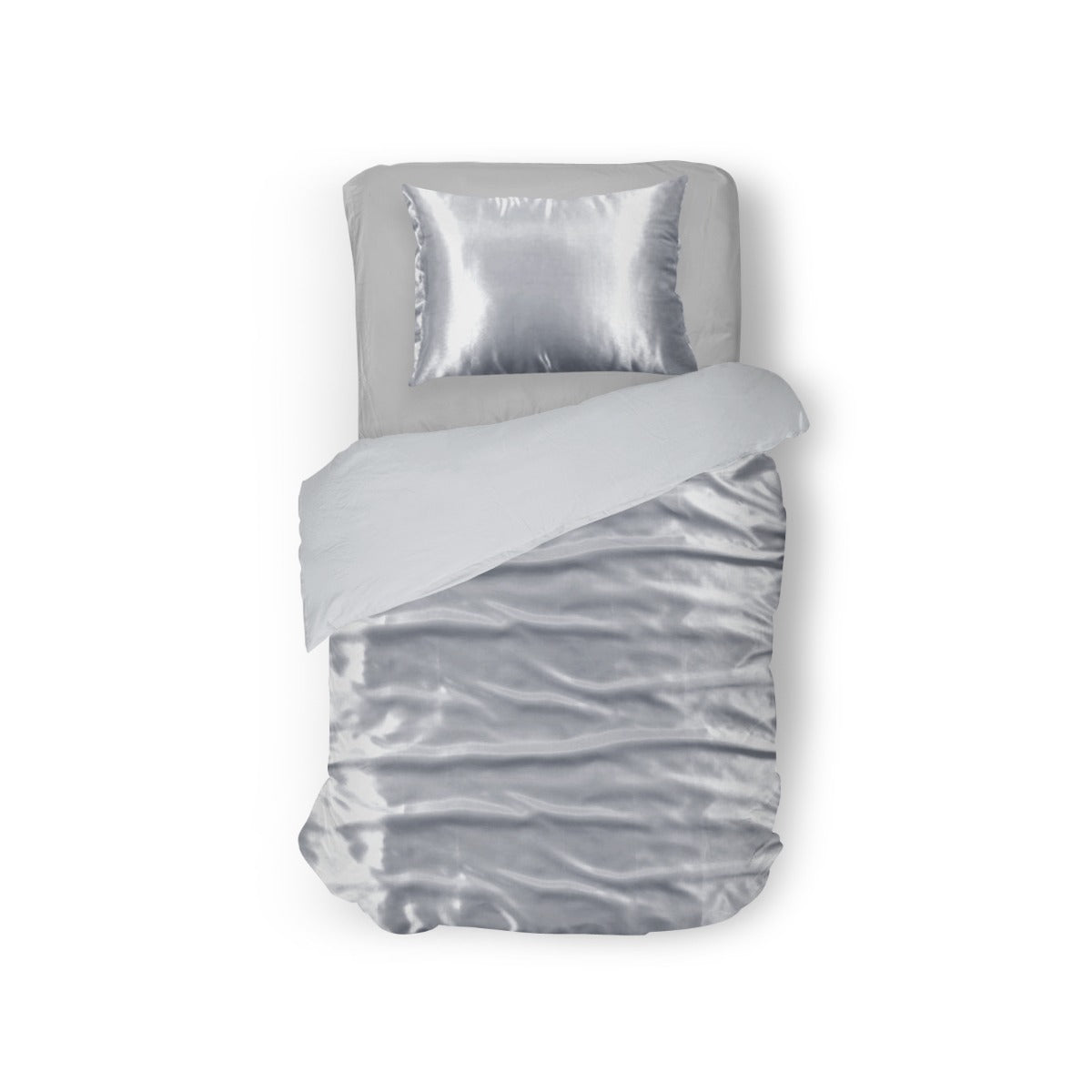 Elegance Silk Dekbedovertrek Glans Satijn silver