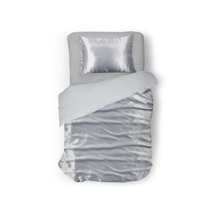 Elegance Silk Dekbedovertrek Glans Satijn silver