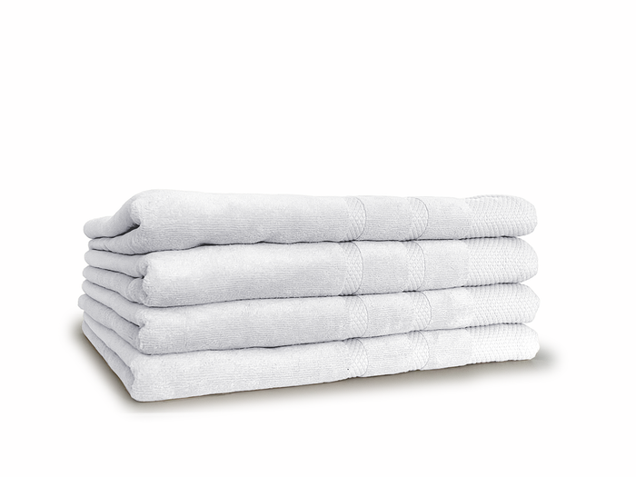 LINNICKVelours Badlaken  Katoen 70x140cm - white - Set van 4