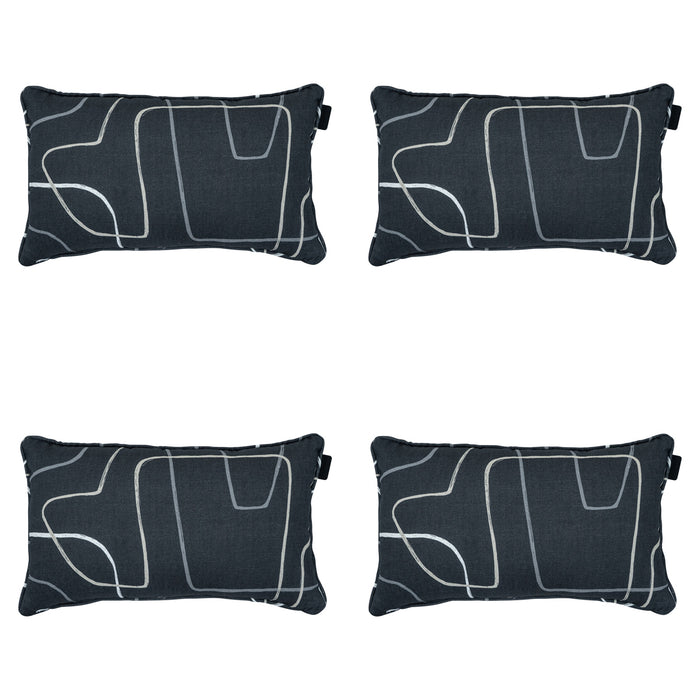 Madison -  Sierkussen Joah grey - Ca. 30x50 cm - Set van 4