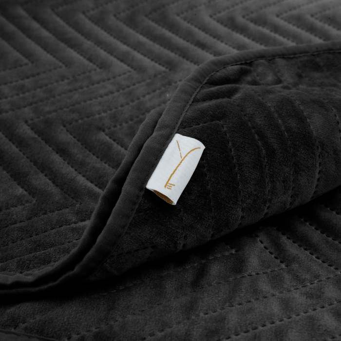 Yellow Bedsprei Madeline - ink black