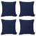 Madison -  Sierkussen Panama indigo - Ca. 60x60 cm - Set van 4